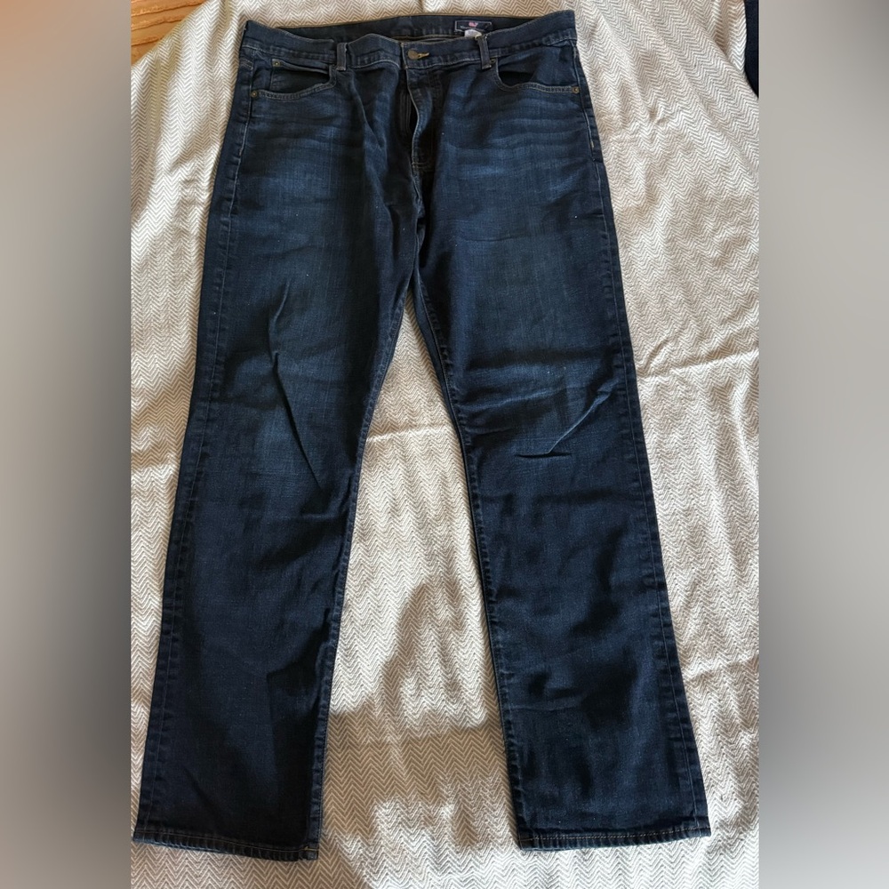 Vineyard Vines Men's Dark Blue Jeans Size 38x32